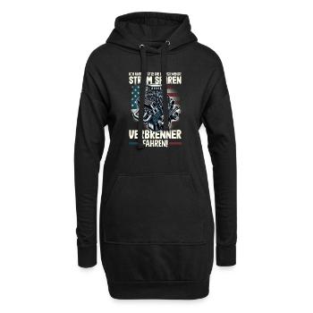 Energiewende Strom Sparen Verbrenner Fahren - Hoodie-Kleid - Schwarz - Vorne