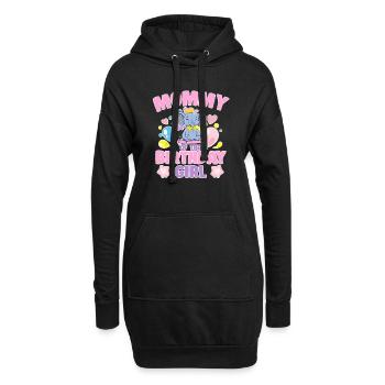 Mommy Of the Birthday Girl Elephant Family Party - Hoodie-Kleid - Schwarz - Vorne