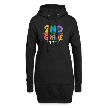 2nd Grade Squad Second Teacher Student 100th Day - Hoodie-Kleid - Schwarz - Vorne