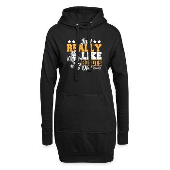 Robotique Drôle J’aime vraiment les robots D’accord Droi - Sweat-shirt à capuche long Femme - noir - Devant