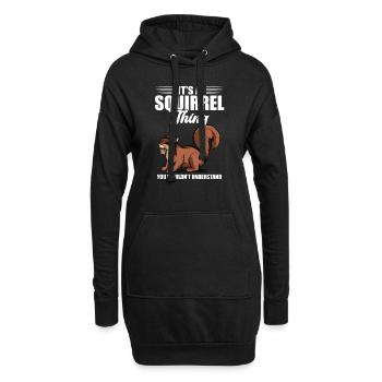 Animal Forest Rongent Cool C’est un truc d’écureuil - Sweat-shirt à capuche long Femme - noir - Devant