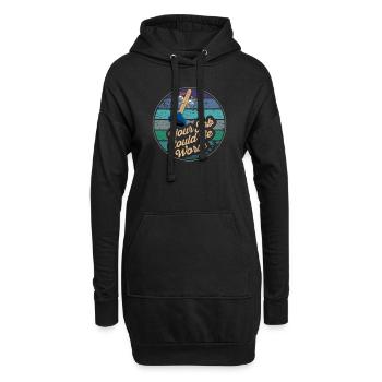 Votre travail pourrait être pire Papier toilette Lieu de travail - Sweat-shirt à capuche long Femme - noir - Devant