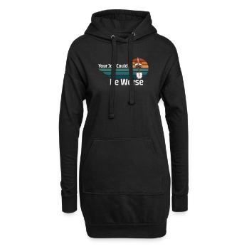 Votre travail pourrait être pire Papier toilette Lieu de travail - Sweat-shirt à capuche long Femme - noir - Devant