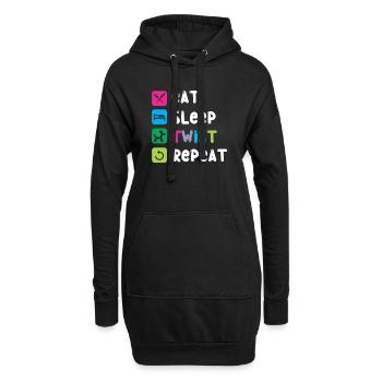 Luftballon Tier Party Ballonkünstler - Hoodie-Kleid - Schwarz - Vorne