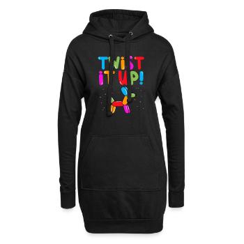 Luftballon Tier Party Ballonkünstler - Hoodie-Kleid - Schwarz - Vorne