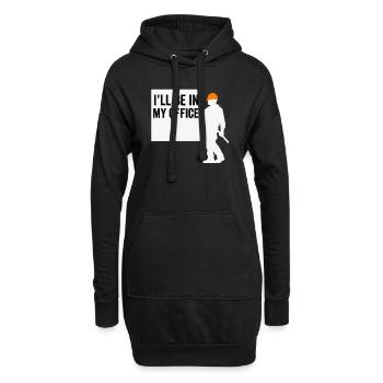 Installateur de cloisons sèches Plaquiste Finisseur de cloisons sèches - Sweat-shirt à capuche long Femme - noir - Devant