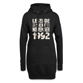 November 1992 Legende seit 31 Jahren Mann Frau - Hoodie-Kleid - Schwarz - Vorne