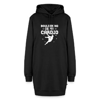 Bouldering Is My Cardio Climbing Boulder - Hoodie-Kleid - Schwarz - Vorne