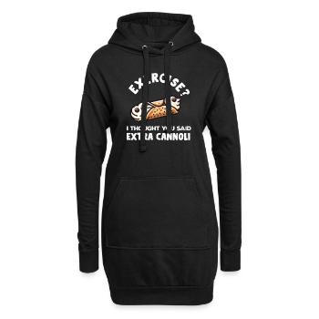 Cannoli Baker Italienisches Gebäck Dessert Lustig - Hoodie-Kleid - Schwarz - Vorne