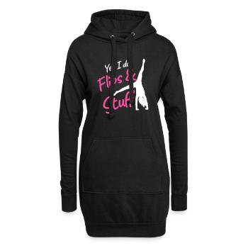 Yes I do flips & stuff - Hoodie-Kleid - Schwarz - Vorne