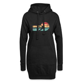 Französischer Horn -Spieler Hornist Messing Musik - Hoodie-Kleid - Schwarz - Vorne