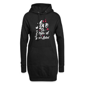 Le mariage neurodiversifié au-delà de votre étiquette - Sweat-shirt à capuche long Femme - noir - Devant