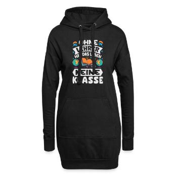 Ohne Lehrer hat das Leben keine Klasse - Hoodie-Kleid - Schwarz - Vorne