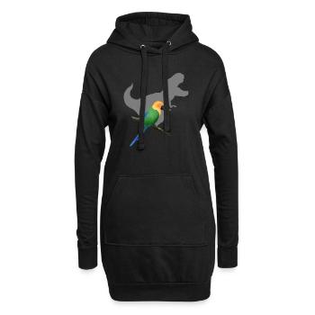 T-Rex shadow parrot - Hoodie-Kleid - Schwarz - Vorne