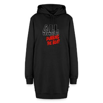 All you need is dubbing the beat! - Hoodie-Kleid - Schwarz - Vorne