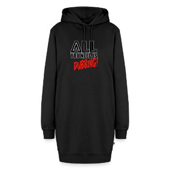 All you need is dubbing! - Hoodie-Kleid - Schwarz - Vorne