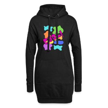 Cooler Style und 10/10 Attitüde - Hoodie-Kleid - Schwarz - Vorne