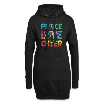Cheerleadermädchen Cheerleading Jubel Jugend - Hoodie-Kleid - Schwarz - Vorne
