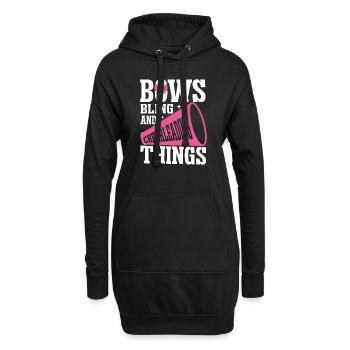 Cheerleadermädchen Cheerleading Jubel Jugend - Hoodie-Kleid - Schwarz - Vorne