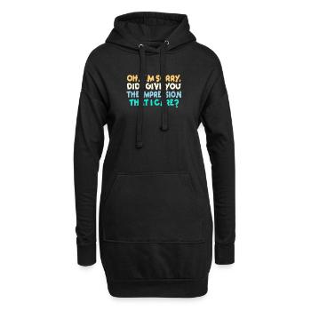 Gleichgültigkeit, Sarkasmus, andere Haltung - Hoodie-Kleid - Schwarz - Vorne