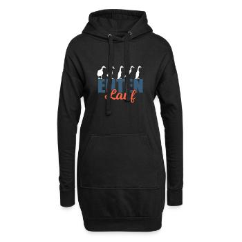 Quack Enten Lauf Gummiente Schritt Für Schritt - Hoodie-Kleid - Schwarz - Vorne