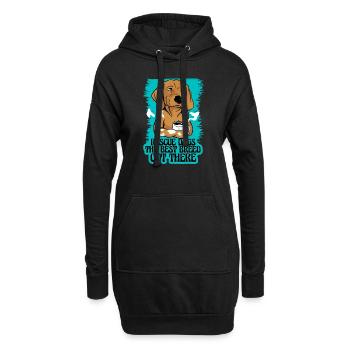 Adoption von Rettungshunden im Tierheim - Hoodie-Kleid - Schwarz - Vorne