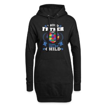 Soutien à la sensibilisation à l’autisme - Sweat-shirt à capuche long Femme - noir - Devant
