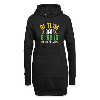 Autismusbewusstsein Unterstützen Autistische - Hoodie-Kleid - Schwarz - Vorne