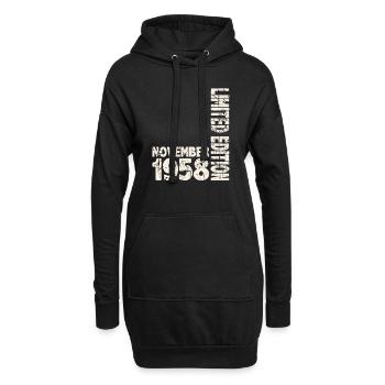 November 1958 Limited Edition 65 Jahren Mann Frau - Hoodie-Kleid - Schwarz - Vorne