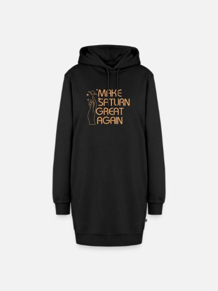 Saturn Raum Planet Sonnensystem Antike Römer - Hoodie-Kleid - Schwarz