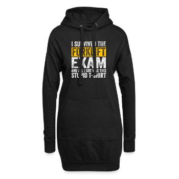 Funny Survived The Forklift Exam Forklifter Forkli - Hoodie-Kleid - Schwarz - Vorne