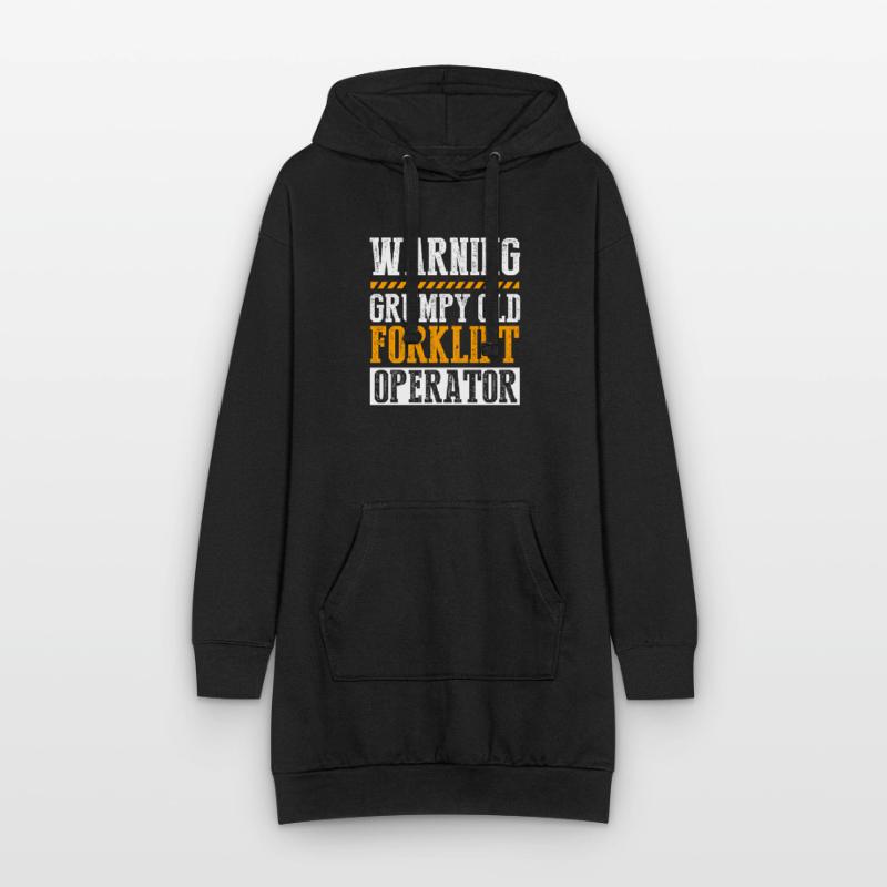 Forklifter Grumpy Old Forklift Operator Forklift D Hoodie-Kleid