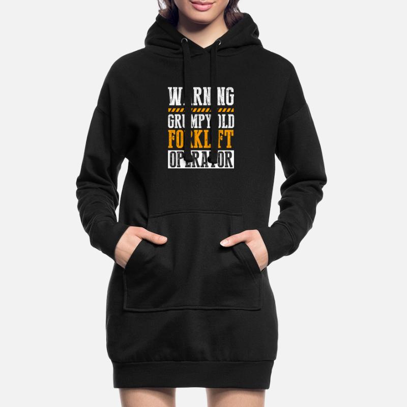 Forklifter Grumpy Old Forklift Operator Forklift D Hoodie-Kleid