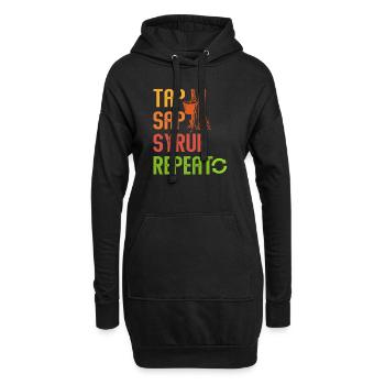 Ahornbaum-Essenz Männer Frauen Lustige Sugaring-Saison - Hoodie-Kleid - Schwarz - Vorne