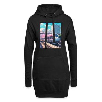 Zug Japan - Hoodie-Kleid - Schwarz - Vorne
