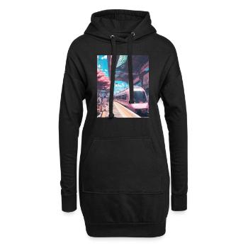Zug Japan - Hoodie-Kleid - Schwarz - Vorne