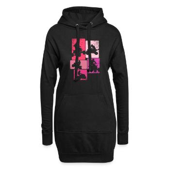 ATV Quad Bike Girl Allradfahrzeuge - Hoodie-Kleid - Schwarz - Vorne