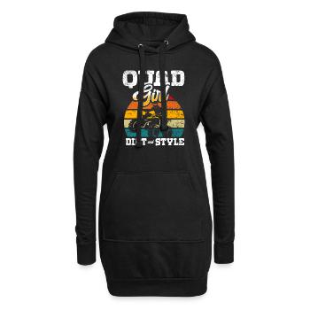 ATV Quad Bike Girl Allradfahrzeuge - Hoodie-Kleid - Schwarz - Vorne