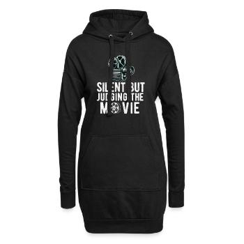 Critique de cinéma Cinéphile Cinéphile Amant Drôle Critique - Sweat-shirt à capuche long Femme - noir - Devant