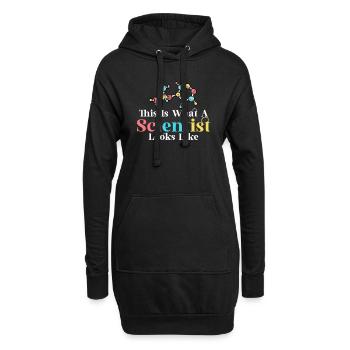 Voici à quoi ressemble un scientifique étudiant en STIM - Sweat-shirt à capuche long Femme - noir - Devant