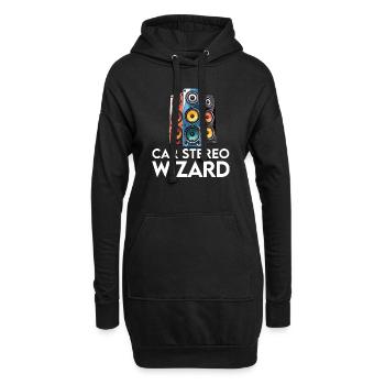 Autoradio pour haut-parleurs d’installateur audio Basse de voiture - Sweat-shirt à capuche long Femme - noir - Devant