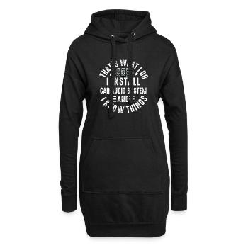 Autoradio pour haut-parleurs d’installateur audio Basse de voiture - Sweat-shirt à capuche long Femme - noir - Devant