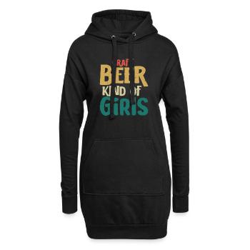 Bière artisanale genre de fille brasser brasseur Homebrew - Sweat-shirt à capuche long Femme - noir - Devant