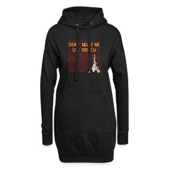 Make Use French Savage Quote France Badass Quote - Hoodie-Kleid - Schwarz - Vorne