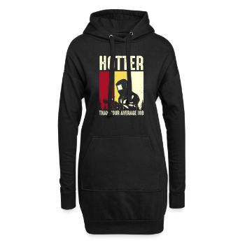 Schweißschweißarbeiterin Metallbearbeitungs - Hoodie-Kleid - Schwarz - Vorne