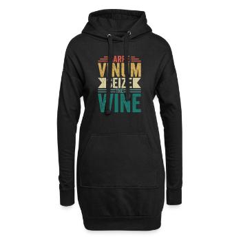 Carpe Vinum Saisir le vignoble viticole - Sweat-shirt à capuche long Femme - noir - Devant