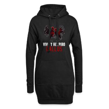 Gallero Pelea De Gallos Hombre Papá Padre Tío - Hoodie-Kleid - Schwarz - Vorne