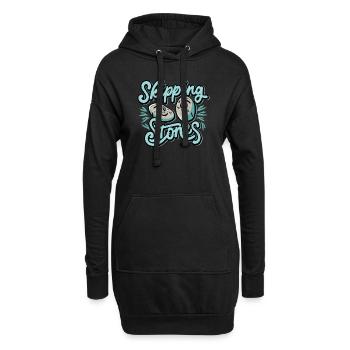Skipping Stones - Hoodie-Kleid - Schwarz - Vorne