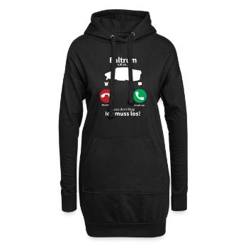 Baltrum Anruf Telefon Nordsee Insel Urlaub Reise - Hoodie-Kleid - Schwarz - Vorne