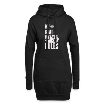 Bootskapitän Lustiger Bootssegelsee Boater - Hoodie-Kleid - Schwarz - Vorne